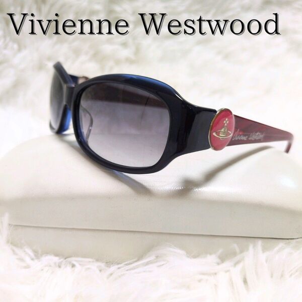 《希少》ヴィヴィアンウエストウッド Vivian Westwood オーブ ネイビー バイカラー レッド ゴールド