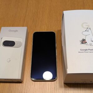 Google pixel 9 Porcelain SIMフリー 極美品 + ムーミン スマホケース・スタンド付き