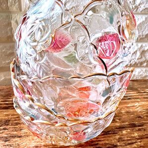 【SOGA GLASS】薔薇のデザートボウル 5個 セット フルーツ サラダ 鉢