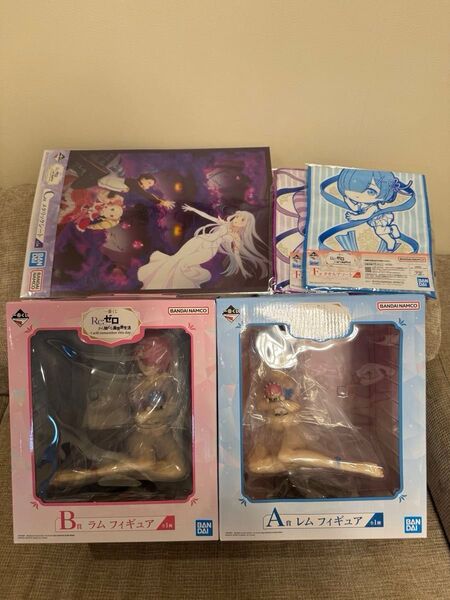 リゼロ A賞 B賞 C賞 レム ラム フィギュア メタリックシートセット 下位賞おまけ付き
