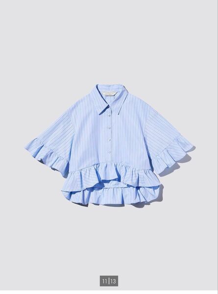 GU ぺプラムシャツ rokhコラボシャツ