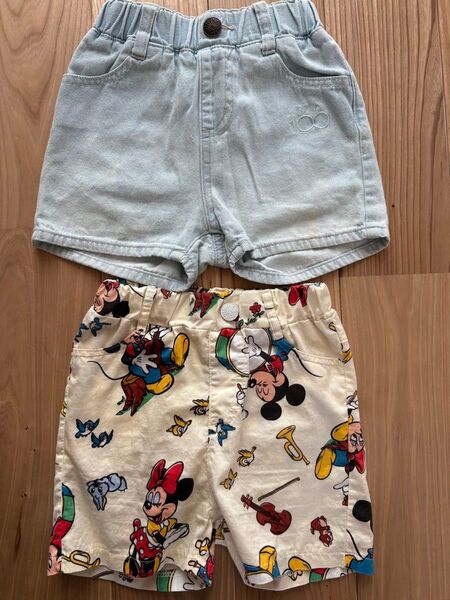 リトシー ディズニー ショートパンツ サイズ90 サイズ100 2枚セット