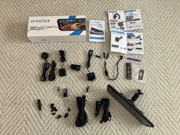 ジャンク品 urvolax UR11XC デジタルインナーミラードラレコ 前後カメラ GPSセンサー 駐車監視機能