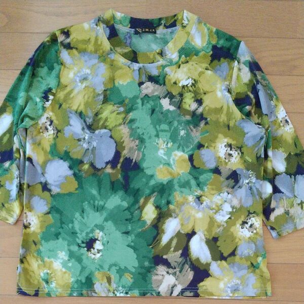 J.M.J.K 七分袖カットソー 花柄 M〜Lサイズ