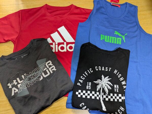 160 PUMA adidas アンダーアーマー グラソス 半袖Tシャツ セット