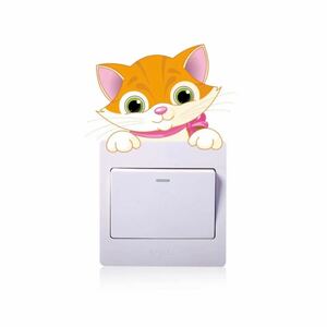 ステッカー スイッチステッカー 壁 冷蔵庫 洗濯機 ウォールステッカー ネコ 猫