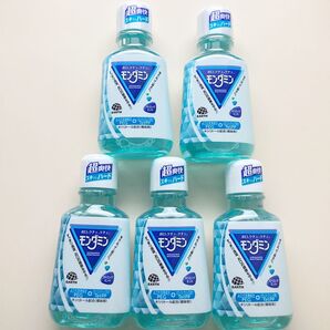 《ラスト1点》ヘアゴム1つ、モンダミン 洗口液 ストロングミント 携帯用 ミニボトル 80ml 5点セット