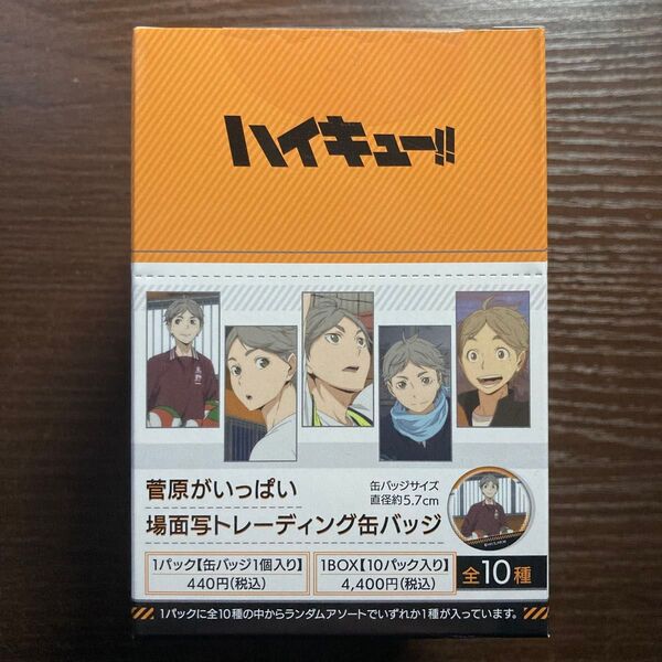 ハイキュー 菅原がいっぱい場面写トレーディング缶バッジ BOX 菅原孝支
