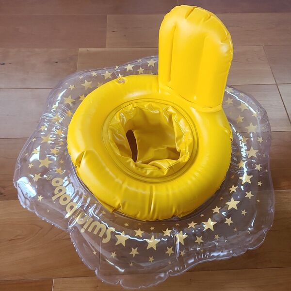 ベビー 浮き輪 ベビーフロート 足入れ プール 海 お風呂 星柄 黄色 水遊び 子供 3ヶ月~6歳対象
