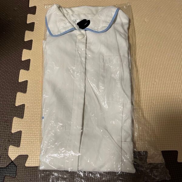 ナース服 白衣 Lサイズ 白 青線