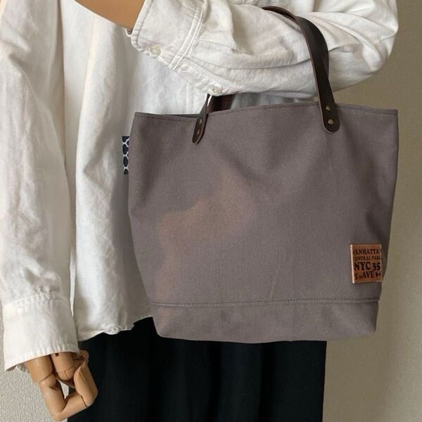 10.帆布生地 トートバッグ ハンドメイド