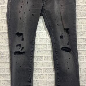 ロンハーマン ダメージ加工デニムパンツ グレー