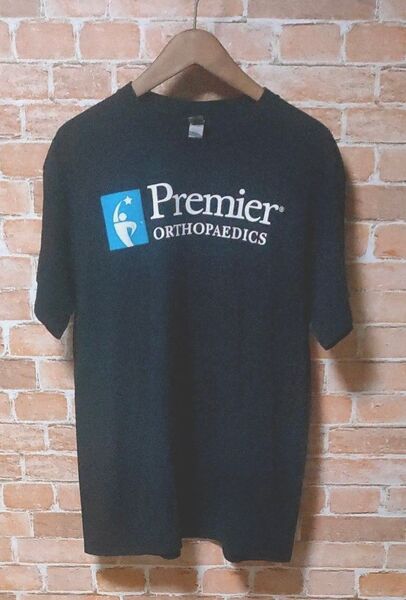 アメリカ古着GILDAN ギルダンPremier Orthopaedics Tシャツ 黒 Tブラック 企業物 サイズL