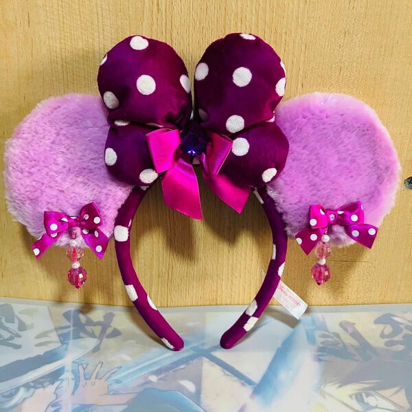 ミニー カチューシャ リボン 水玉 廃盤モデル ディズニー ミニーマウス ピンク ディズニーリゾート 東京ディズニーリゾート