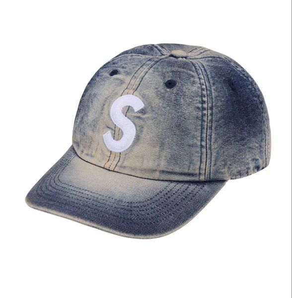 Supreme Cordura Denim S Logo 6-Panel Bleached Indigo デニム キャップ