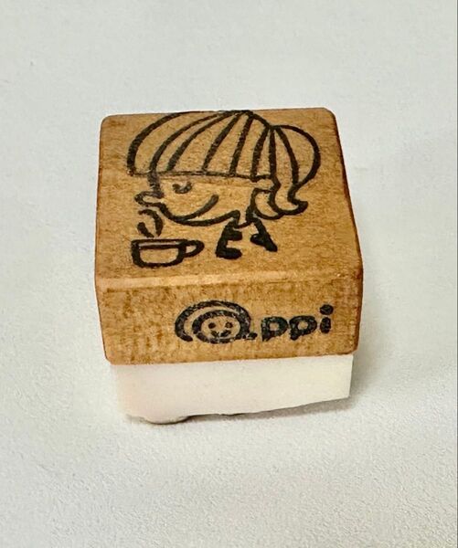 消しゴムハンコ ハンドメイド コーヒー 女の子
