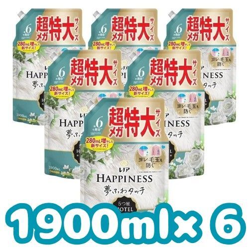 超特別価格 レノア ハピネス 夢ふわタッチ 柔軟剤 ホワイトティー 詰め替え×6