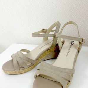 レディース ウェッジソール サンダル ベージュ系 サイズ Lサイズ 24〜24.5