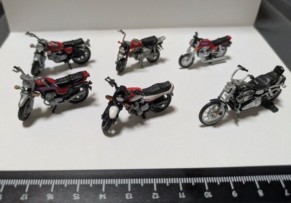 ミニチュアフィギア バイク 6点セット HONDA ハーレーダビッドソン