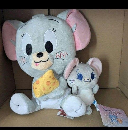 トムとジェリー タフィーぬいぐるみ2点