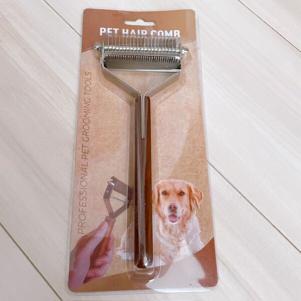 aninakoペット用ブラシ 犬 猫 2in1 毛玉取り コーム 毛取り 抜け毛