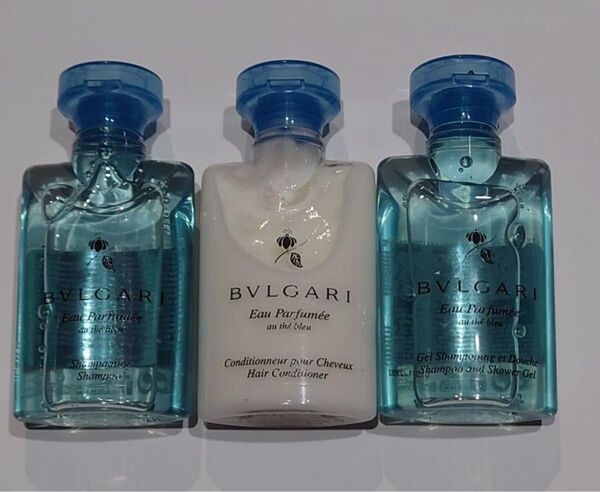 BVLGARI オパフメ オーテブルー新品3本。ブルガリ。 40ml ×シャンプー ボディウォッシュ コンディショナー