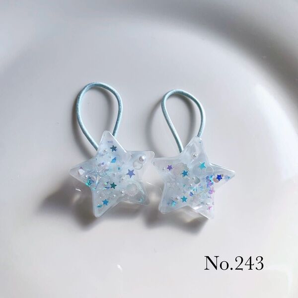 ハンドメイド レジン ヘアゴム
