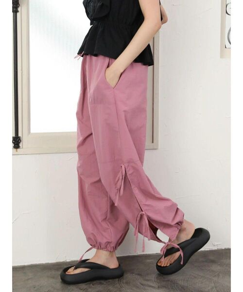 新品 double flag リボンカーゴパンツ ピンク