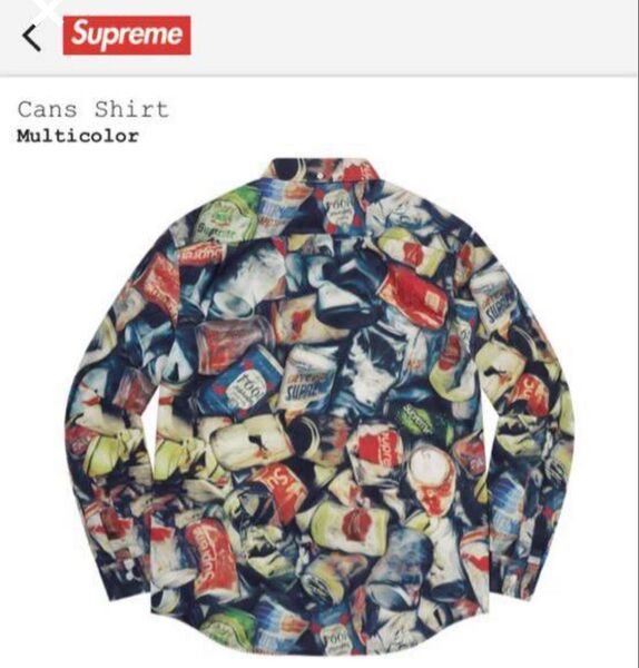 新品未使用★Supreme Cans Shirt Multicolor★Sサイズ★シュプリーム 長袖 シャツ cans