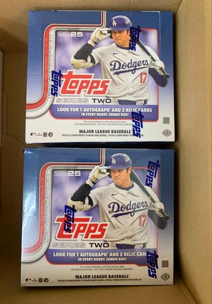 新品未開封★2BOX★MLB 2025 TOPPS SERIES 2 JUMBO BASEBALL★大谷翔平 シュリンク付き