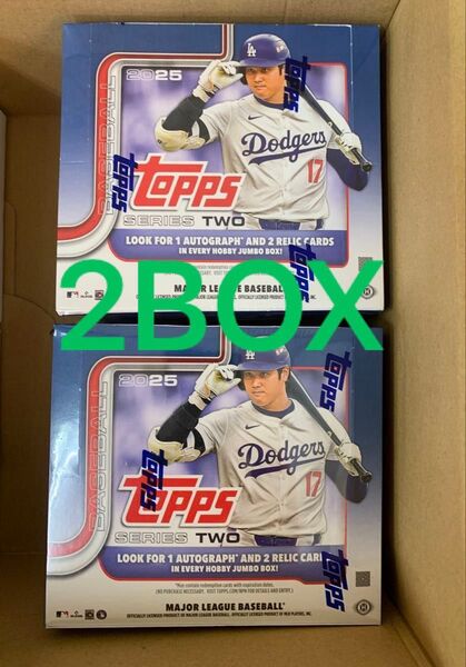 新品未開封★2BOX★MLB 2025 TOPPS SERIES 2 JUMBO BASEBALL★大谷翔平 シュリンク付き