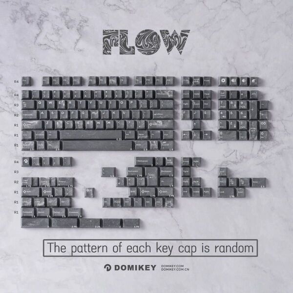DOMIKEY FLOW Cherryプロファイル ダブルショットPBT キーキャップセット