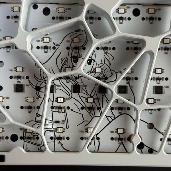 HEMU HM Xu Grain rain PCBキット, KBDfans Holy60, スイッチスタビライザーセット