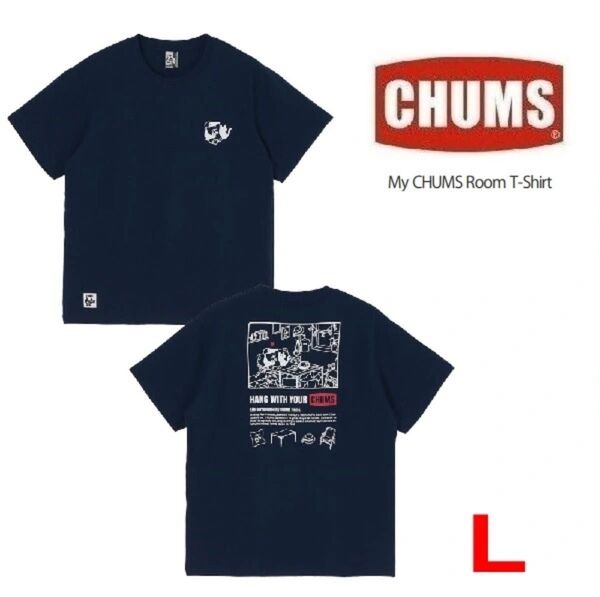 チャムス マイチャムスルーム Lサイズ ネイビー Tシャツ 半袖 アウトドア
