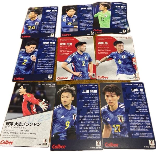 サッカー日本代表 カルビー カード 被りあり10枚 サッカー日本代表チームチップス オマケ(写真3枚目)5枚追加 送料込み500円