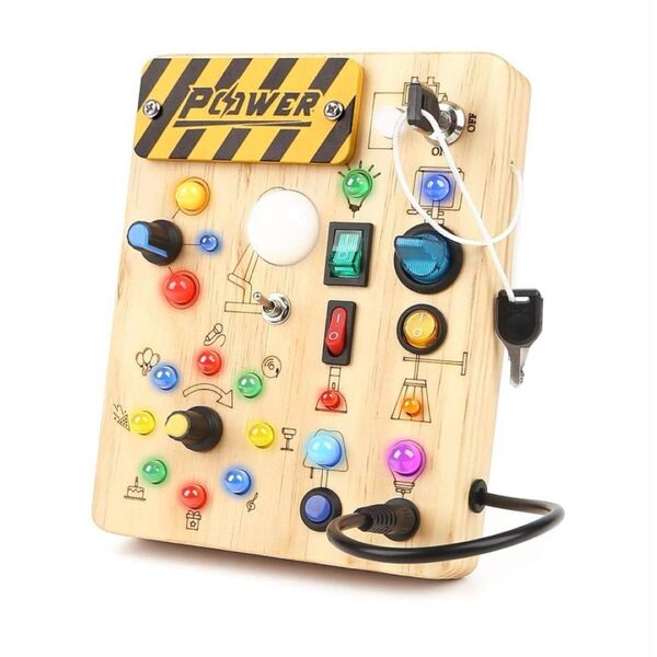 Joyreal モンテッソーリ ビジーボード 知育玩具 おもちゃ 指先知育