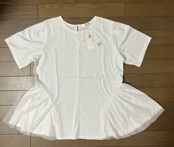 【自然にウエストカバー】インせず決まる サイドチュール切替Tシャツ