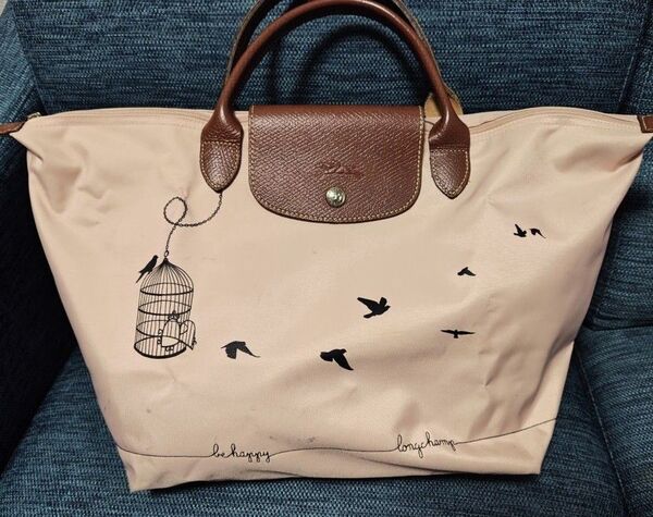 再値下げ↓LONGCHAMP*阪急百貨店限定 バード柄 トートバッグ