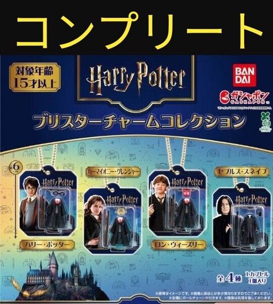 ハリー・ポッター ブリスターチャームコレクション全4種コンプリート ガチャガチャ ハリー・ポッター キーホルダー ミニチュア