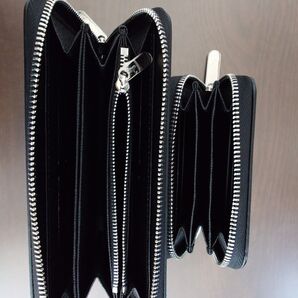 ハンドメイド 本革 長財布&小銭入れ2点セット 本革 Leather