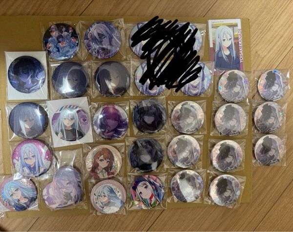 プロセカ 缶バッジ宵崎奏 朝比奈まふゆ 宝石箱 感謝祭 ローソン ハート缶バッジ