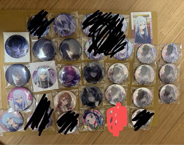 プロセカ 缶バッジ宵崎奏 朝比奈まふゆ 宝石箱 感謝祭 ローソン ハート缶バッジ