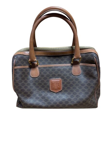 CELINE セリーヌ マカダム柄 ハンドバッグ ブラウン