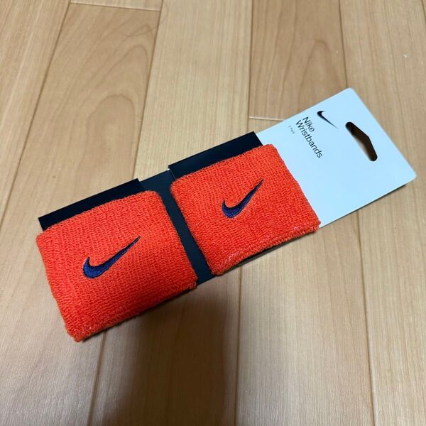 新品 NIKE ナイキ スウッシュ リストバンド2個 オレンジ