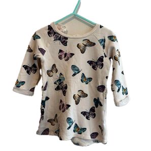 H&M 七部トップス蝶々柄 80サイズ