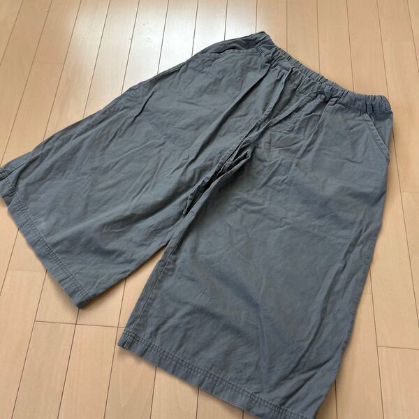 レディース ハーフ パンツ L ワイド ウエストゴム