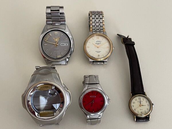 腕時計 5個セット まとめ売り ジャンク品 SEIKO 5 ベイビーG など 不動品