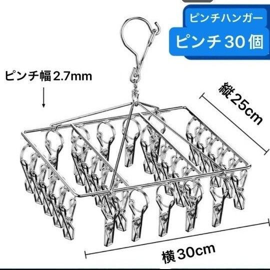 ピンチハンガー 洗濯グッズ 30ピンチ ハンガー ステンレス 洗濯バサミ