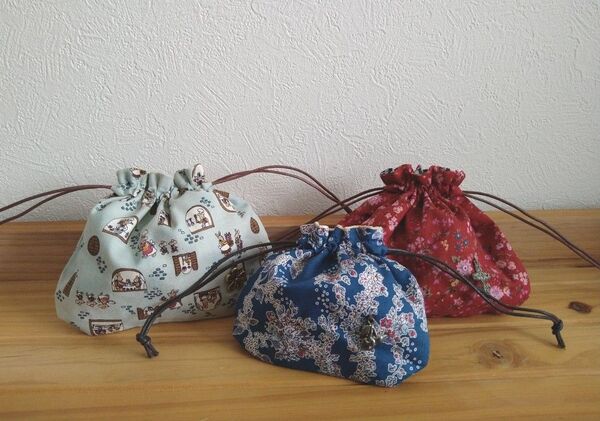 ハンドメイド ミニしじみ巾着 3個セット