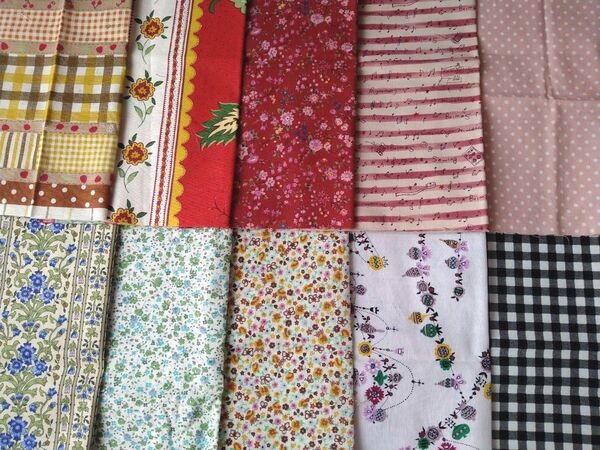 25cm角 カットクロス 生地 10枚セット まとめ売り ハンドメイド パッチワーク ハギレB